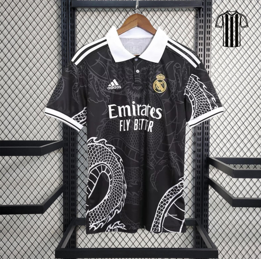 Men's Real Madrid x Chinese Dragon Soccer Jersey Shirt 2023/24 - Fan Version
