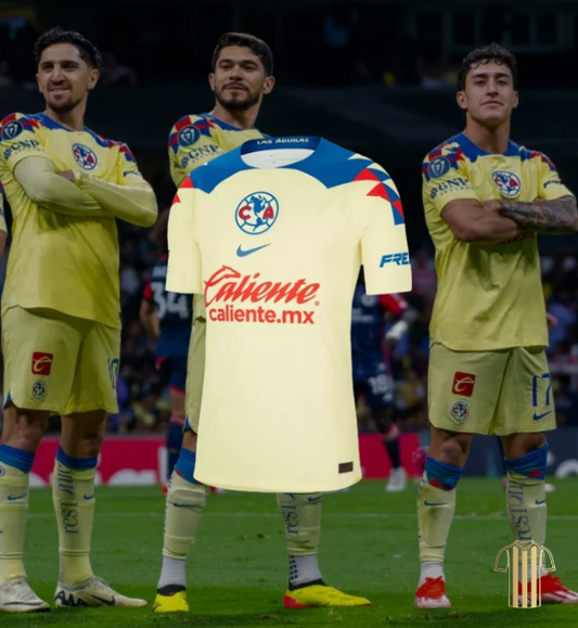 Men's Authentic Club America Aguilas Player Version Home Soccer Jersey Shirt 2023/24